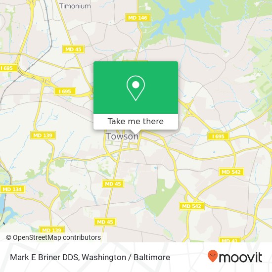 Mark E Briner DDS map