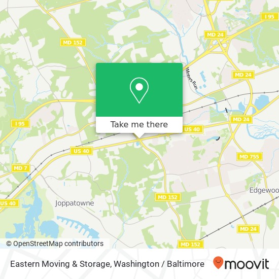 Mapa de Eastern Moving & Storage