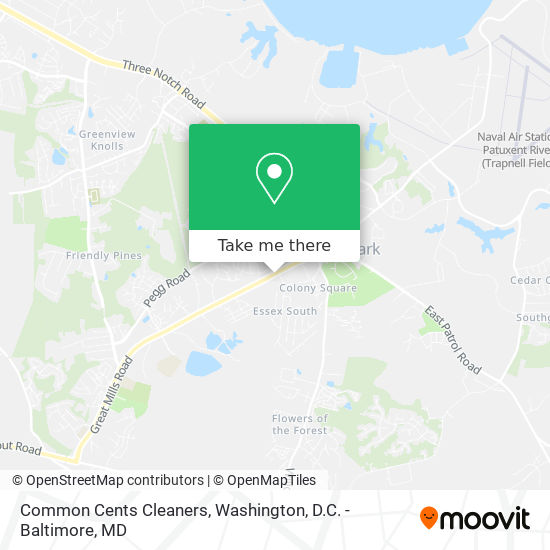 Common Cents Cleaners map