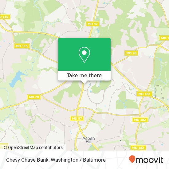 Chevy Chase Bank map