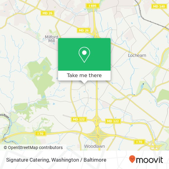 Signature Catering map