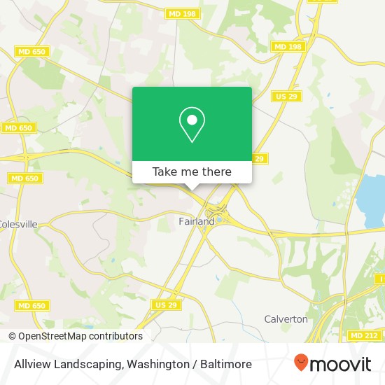 Allview Landscaping map