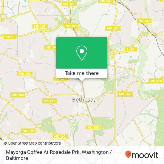 Mapa de Mayorga Coffee At Rosedale Prk