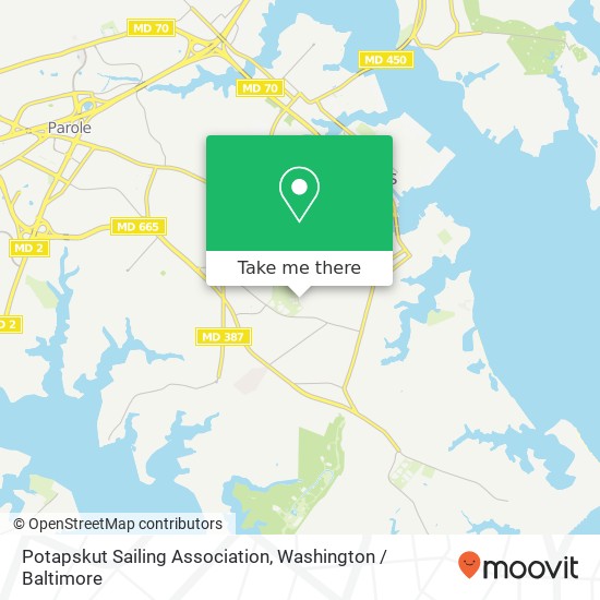 Potapskut Sailing Association map