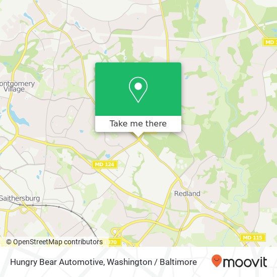 Mapa de Hungry Bear Automotive