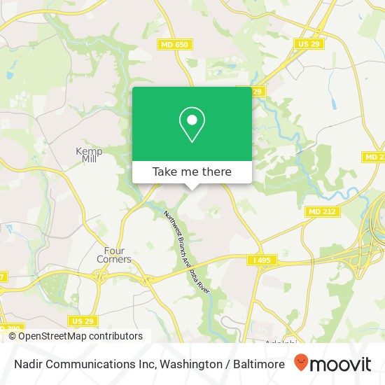 Nadir Communications Inc map