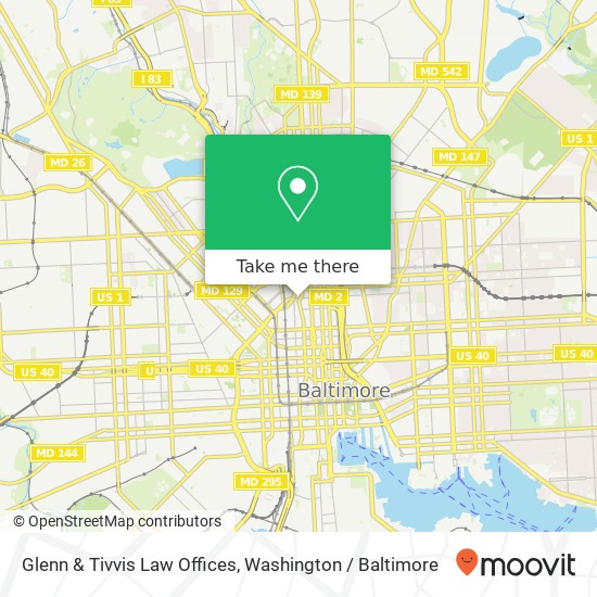 Glenn & Tivvis Law Offices map