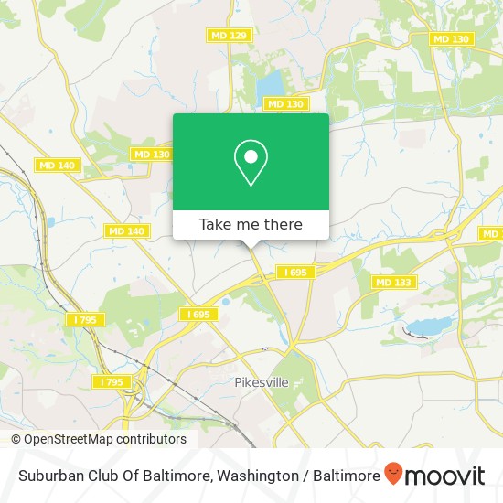 Suburban Club Of Baltimore map