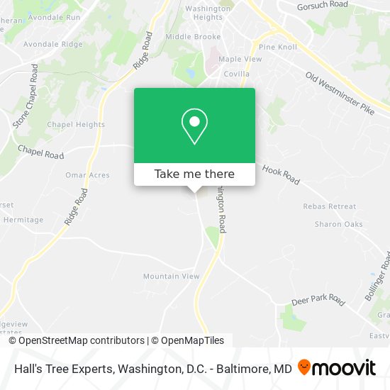 Hall's Tree Experts map