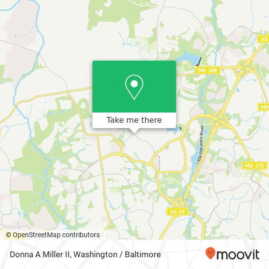 Donna A Miller II map