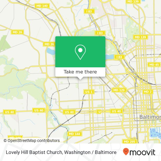 Lovely Hill Baptist Church map