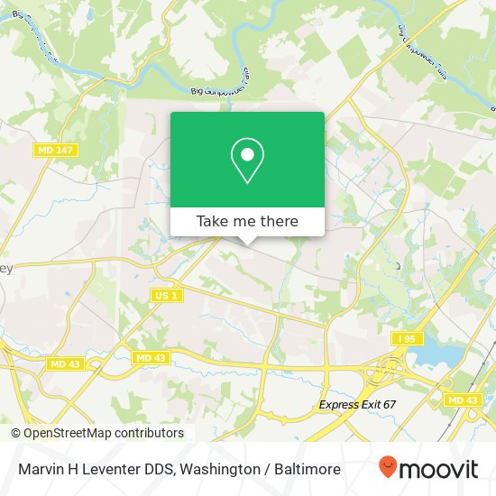 Mapa de Marvin H Leventer DDS