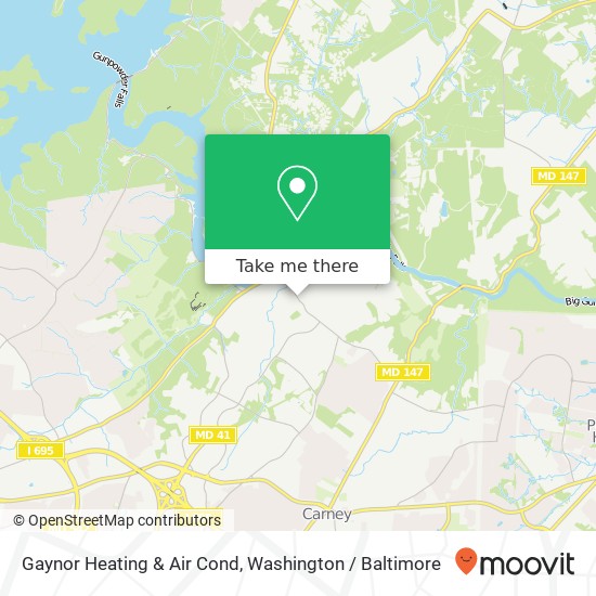 Gaynor Heating & Air Cond map