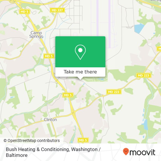 Mapa de Bush Heating & Conditioning