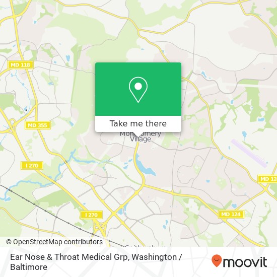 Mapa de Ear Nose & Throat Medical Grp