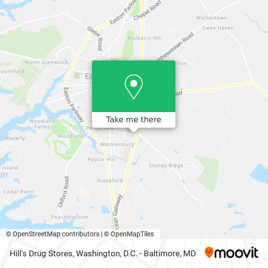 Hill's Drug Stores map