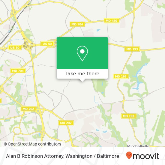 Alan B Robinson Attorney map