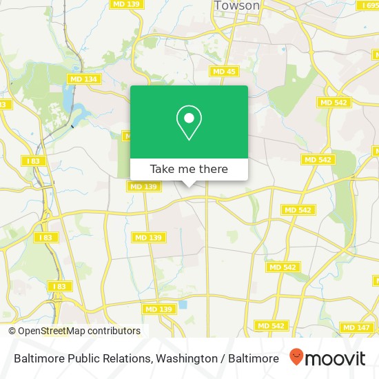 Baltimore Public Relations map