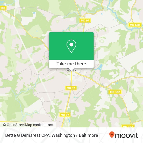 Bette G Demarest CPA map