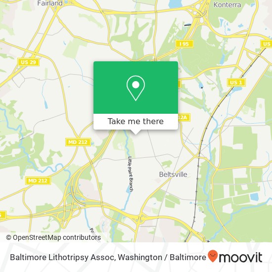 Mapa de Baltimore Lithotripsy Assoc