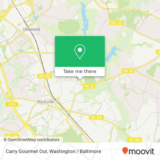 Carry Gourmet Out map