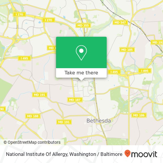 Mapa de National Institute Of Allergy