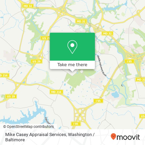 Mike Casey Appraisal Services map