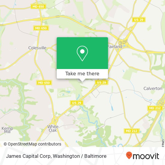 Mapa de James Capital Corp