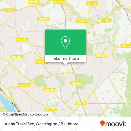 Alpha Travel Svc map