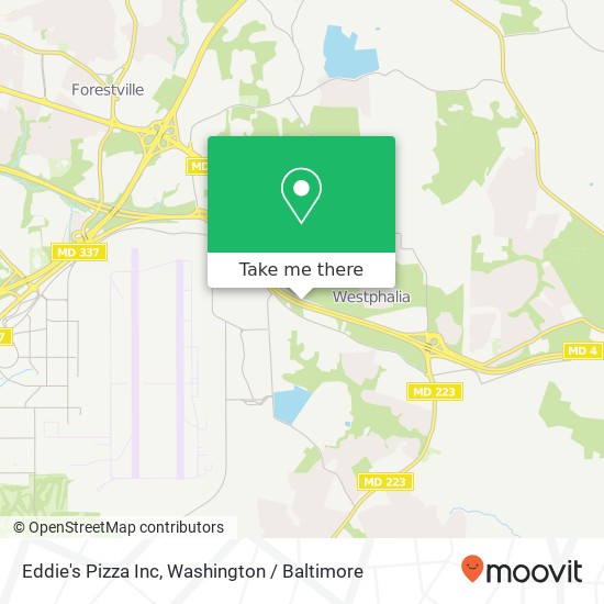 Mapa de Eddie's Pizza Inc