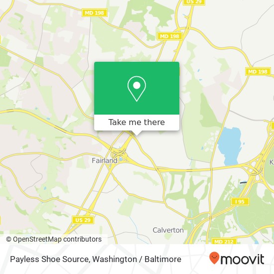 Mapa de Payless Shoe Source