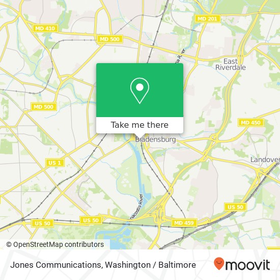 Jones Communications map