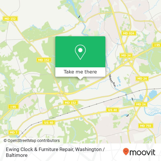 Mapa de Ewing Clock & Furniture Repair
