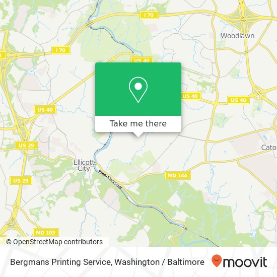 Bergmans Printing Service map