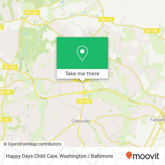 Mapa de Happy Days Child Care