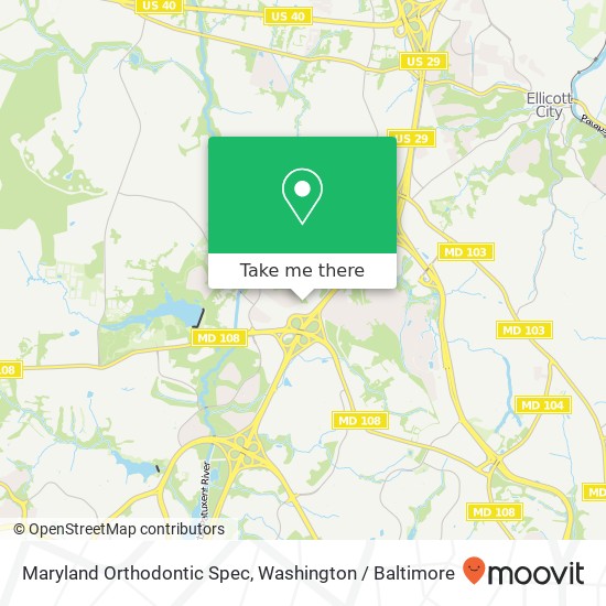 Maryland Orthodontic Spec map