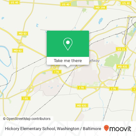 Hickory Elementary School map