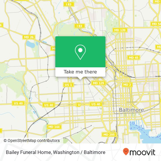 Bailey Funeral Home map