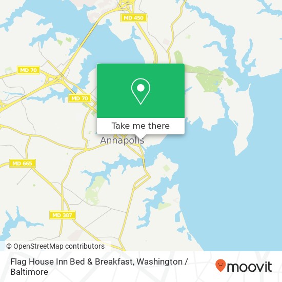 Mapa de Flag House Inn Bed & Breakfast