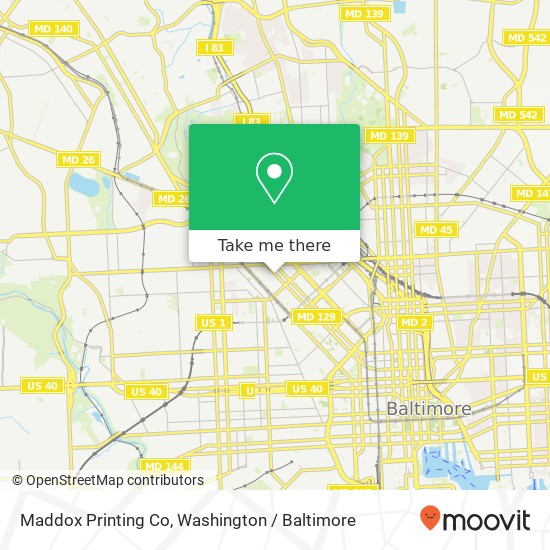 Mapa de Maddox Printing Co
