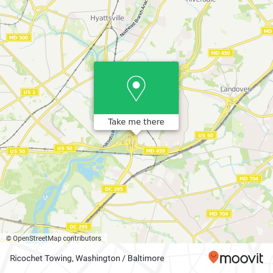 Ricochet Towing map