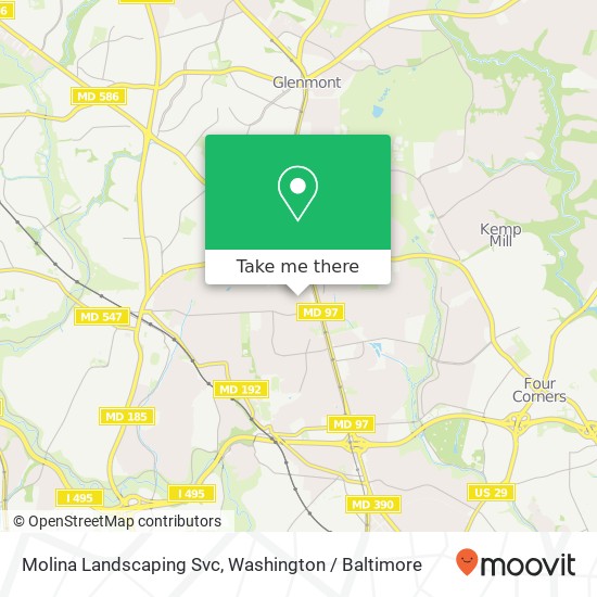 Molina Landscaping Svc map