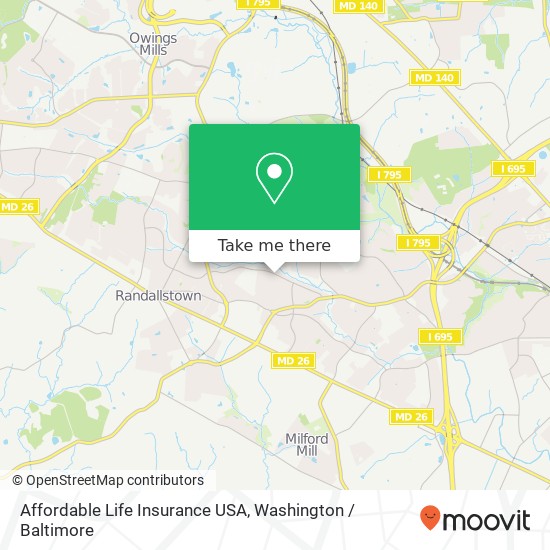 Mapa de Affordable Life Insurance USA