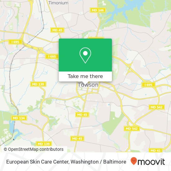 European Skin Care Center map