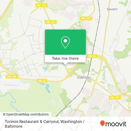 Mapa de Torinos Restaurant & Carryout