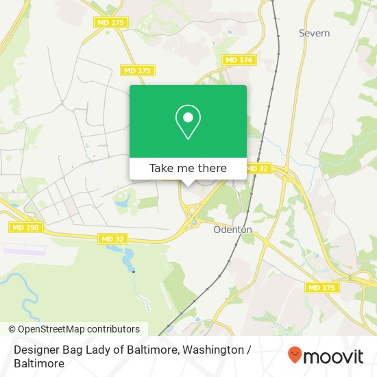 Designer Bag Lady of Baltimore map
