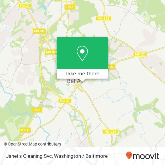 Janet's Cleaning Svc map