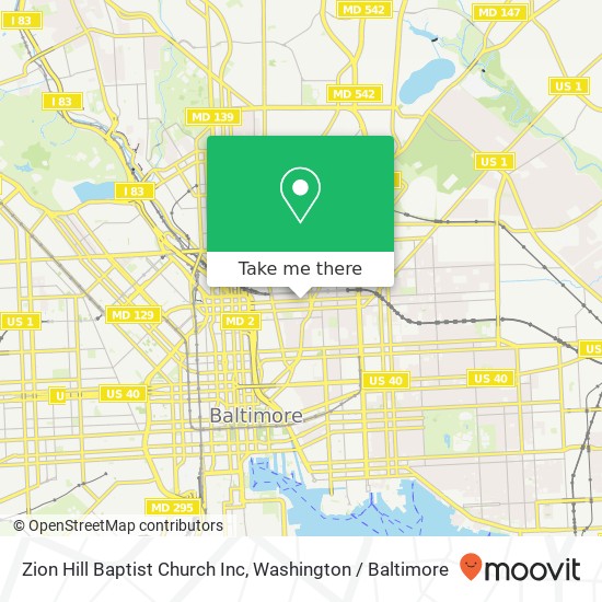 Zion Hill Baptist Church Inc map