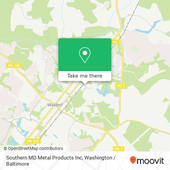 Southern MD Metal Products Inc map