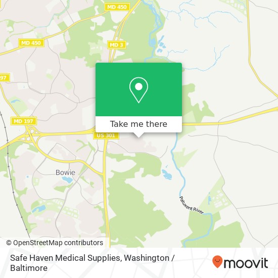 Mapa de Safe Haven Medical Supplies